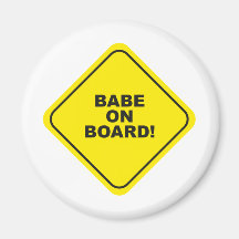babe on board magnet