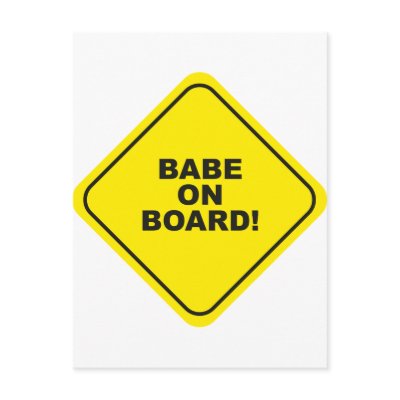 babe on board post cards by hungshoe