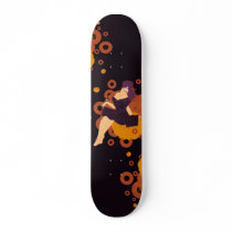 Babe On Pumpkin Skateboard