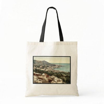Babel-Oued from Casbah, Algiers, Algeria vintage P Canvas Bags by photochrom