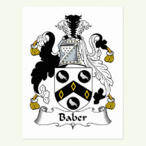 Baber Family Crest Postcard
