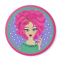 Babette Cell Diva Fridge Magnet