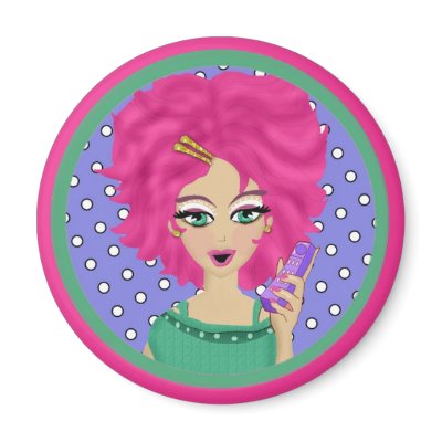 Babette Cell Diva Fridge Magnet by bellakatella