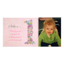 Babies 1st Birthday Thank You Photo Card