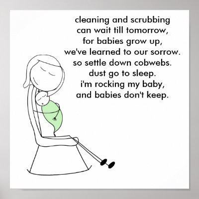 Babies Don't Keep, Mommy, Green Print by katetapley