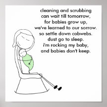 Babies Don't Keep, Mommy, Green Print