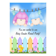 Babies on Clothesline Cards