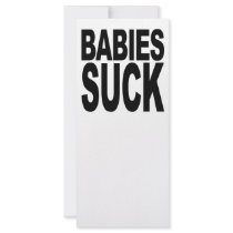 Babies Suck rack cards