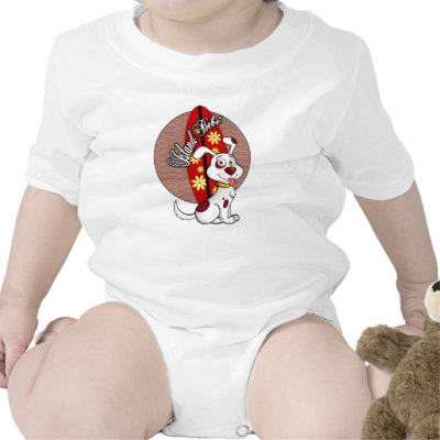 Babies Surfer Dog Tshirts by Islandbebe