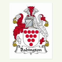 Babington Family Crest Postcard