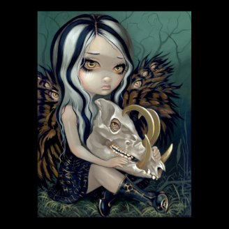 Babirusa Skull Art Print gothic fairy lowbrow
