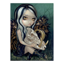 Babirusa Skull Art Print gothic fairy lowbrow