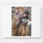Baboon and Baby Mouse Pad