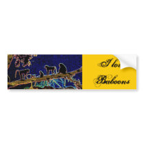Baboon on Tree from Junglewalk,com bumper stickers