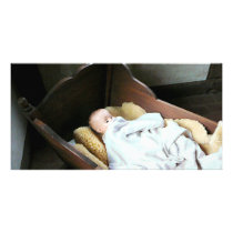 Babt Doll in Cradle Photo Cards