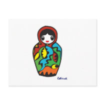 Babushka - Matryoshka Post Card
