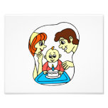 Baby 1st birthday graphic with family art photo