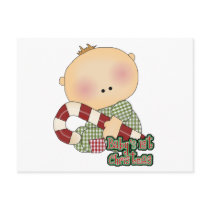 baby 1st christmas baby boy post card