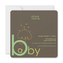 Baby "a" in B | Apple Mint Baby Shower Invitation by fatfatin_box Baby "a" in B | Apple Mint Baby Shower Invitation