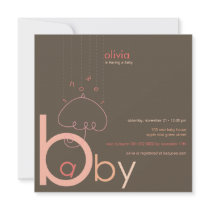 Baby "a" in B | Pink Baby Girl Shower Invitation by fatfatin_box Baby "a" in B | Pink Baby Girl Shower Invitation