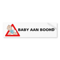 Baby aan boord bumper sticker