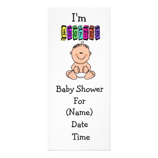 Baby Adoption Shower Invitation - Caucasian from Zazzle.com