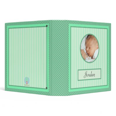 Baby Album Stripes and Dots Green Binder by CuddleTree