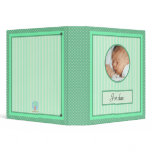 Baby Album Stripes and Dots Green Binder