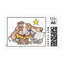 Baby and Animals Stamp