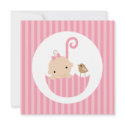 Baby and Bird in Umbrella invitation