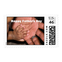 Baby and Father's Hand Happy Father's Day Postage stamps