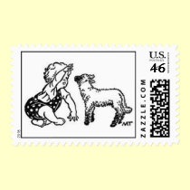 Baby and Lamb stamps
