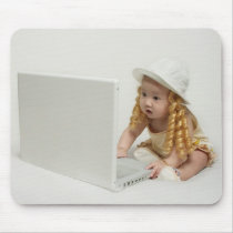 Baby and laptop mousepads by xuezhen Baby and laptop mousepads