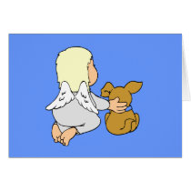 Baby angel and puppy cards by ZazzleDayz Baby angel and puppy cards