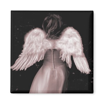 Baby Angel Breaking Free Magnet by pinksherbet