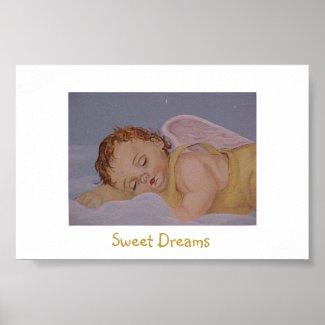 Baby Angel Sweet Dreams Print print