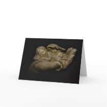 Baby Angel Wings Sleeping in Hand Greeting Card