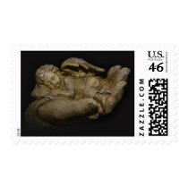 Baby Angel Wings Sleeping in Hand Postage Stamps