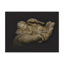 Baby Angel Wings Sleeping in Hand Postcards