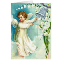 Baby Angel With Blue Bell Cards