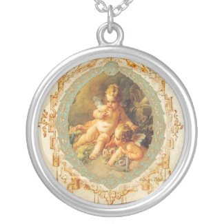 Baby Angels Cherub Vintage Style Necklace necklace