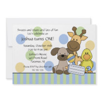 Baby Animals 1st Birthday Invitation by celebrateitinvites Baby Animals 1st Birthday Invitation