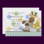 Baby Animals 1st Birthday Party Invitation