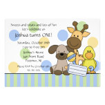 Baby Animals 1st Birthday Party Invitation