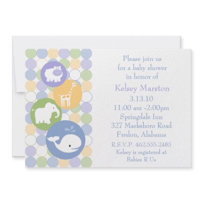 Baby Animals Baby Shower Invitation by MemorableOccasions