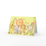 Baby Animals: Birthday Party Invitation for Kids Greeting Cards