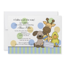 Baby Animals Boy Baby Shower Invitation by celebrateitinvites Baby Animals Boy Baby Shower Invitation