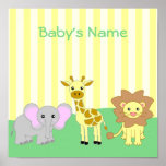 Baby Animals Child's Room Customizable Poster