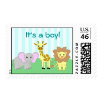 Baby Animals It's A Boy Postage Stamp