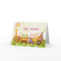 Baby Animals on Choo Choo Train: Baby Shower cards by daphne1024 Baby Animals on Choo Choo Train: Baby Shower cards